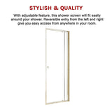 Adjustable Semi Frameless Shower Screen (74~82) x 195cm Australian Safety Glass - Close-Up Angle