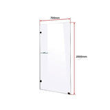 700 x 2000mm Frameless 10mm Safety Glass Shower Screen - 45-Degree Angle