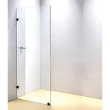 800 x 2100mm Frameless 10mm Safety Glass Shower Screen - Front View
