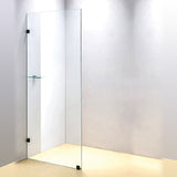 900 x 2100mm Frameless 10mm Safety Glass Shower Screen - Front View
