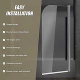 180 Degree Pivot Door 6mm Safety Glass Bath Shower Screen 800x1400mm By Della Francesca