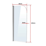 180 Degree Pivot Door 6mm Safety Glass Bath Shower Screen 800x1400mm By Della Francesca