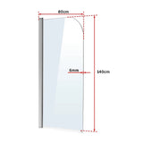 180 Degree Pivot Door 6mm Safety Glass Bath Shower Screen 800x1400mm By Della Francesca - Extra Image