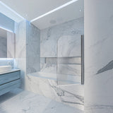 180 Degree Pivot Door 6mm Safety Glass Bath Shower Screen 800x1400mm By Della Francesca