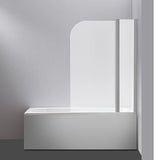 180 Degree Pivot Door 6mm Safety Glass Bath Shower Screen 1000x1400mm By Della Francesca - Top-Down View
