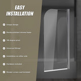 180 Degree Pivot Door 6mm Safety Glass Bath Shower Screen 900x1400mm By Della Francesca