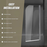 180 Degree Pivot Door 6mm Safety Glass Bath Shower Screen 900x1400mm By Della Francesca - Extra Image
