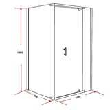 Shower Screen 1200x900x1900mm Framed Safety Glass Pivot Door By Della Francesca