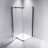Shower Screen 1200x800x1900mm Framed Safety Glass Pivot Door By Della Francesca - Front View