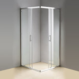800 x 900mm Sliding Door Nano Safety Glass Shower Screen By Della Francesca - Front View