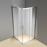 800 x 1000mm Sliding Door Nano Safety Glass Shower Screen By Della Francesca - Front View