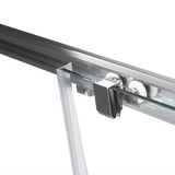 800 x 1000mm Sliding Door Nano Safety Glass Shower Screen By Della Francesca - Rear View