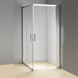 800 x 1200mm Sliding Door Nano Safety Glass Shower Screen By Della Francesca - Front View
