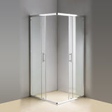 900 x 800mm Sliding Door Nano Safety Glass Shower Screen By Della Francesca - Front View