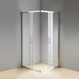 1000 x 900mm Sliding Door Nano Safety Glass Shower Screen By Della Francesca - Front View