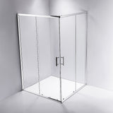 1000 x 1200mm Sliding Door Nano Safety Glass Shower Screen By Della Francesca - Front View