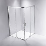 1200 x 900mm Sliding Door Nano Safety Glass Shower Screen By Della Francesca - Front View