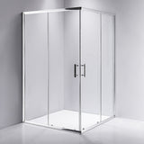 1200 x 1200mm Sliding Door Nano Safety Glass Shower Screen By Della Francesca - Front View