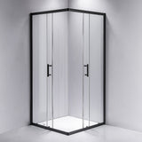 800 x 800mm Sliding Door Nano Safety Glass Shower Screen By Della Francesca - Front View