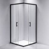 800 x 900mm Sliding Door Nano Safety Glass Shower Screen By Della Francesca - Front View