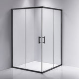 800 x 1000mm Sliding Door Nano Safety Glass Shower Screen By Della Francesca - Front View