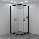 900 x 900mm Sliding Door Nano Safety Glass Shower Screen By Della Francesca - Front View