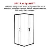 900 x 900mm Sliding Door Nano Safety Glass Shower Screen By Della Francesca
