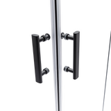 1000 x 800mm Sliding Door Nano Safety Glass Shower Screen By Della Francesca - 45-Degree Angle