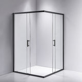 1000 x 1200mm Sliding Door Nano Safety Glass Shower Screen By Della Francesca - Front View