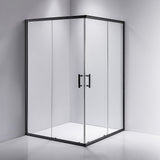 1200 x 800mm Sliding Door Nano Safety Glass Shower Screen By Della Francesca - Front View