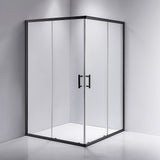 1200 x 900mm Sliding Door Nano Safety Glass Shower Screen By Della Francesca - Front View