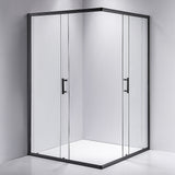 1200 x 1200mm Sliding Door Nano Safety Glass Shower Screen By Della Francesca - Front View