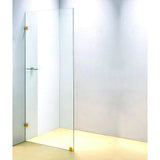700 x 2000mm Frameless 10mm Safety Glass Shower Screen - Side View