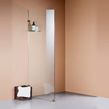 900 x 2000mm Frameless 10mm Safety Glass Shower Screen - Front View