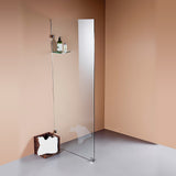 700 x 2000mm Frameless 10mm Safety Glass Shower Screen - Front View