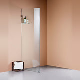900 x 2000mm Frameless 10mm Safety Glass Shower Screen - Front View