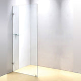900 x 2100mm Frameless 10mm Safety Glass Shower Screen - Top-Down View