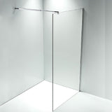 1200 x 2000mm Frameless 10mm Safety Glass Shower Screen - Front View