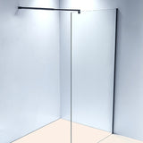 1200 x 2000mm Frameless 10mm Safety Glass Shower Screen - 45-Degree Angle