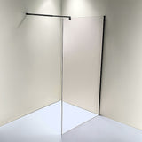 1100 x 2000mm Frameless 10mm Safety Glass Shower Screen - Top-Down View
