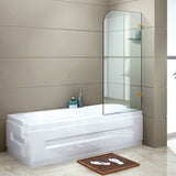 700 x 1450mm Frameless Bath Panel 10mm Glass Shower Screen By Della Francesca - Front View