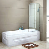 700 x 1450mm Frameless Bath Panel 10mm Glass Shower Screen By Della Francesca - Front View