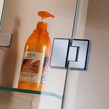 900 x 1450mm Frameless Bath Panel 10mm Glass Shower Screen By Della Francesca - 45-Degree Angle