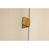 1000 x 1000mm Frameless 10mm Glass Shower Screen By Della Francesca - Close-Up Angle