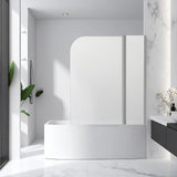180 Degree Pivot Door 6mm Safety Glass Bath Shower Screen 1200x1400mm By Della Francesca - Front View