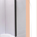 180 Degree Pivot Door 6mm Safety Glass Bath Shower Screen 800x1400mm By Della Francesca - Close-Up Angle