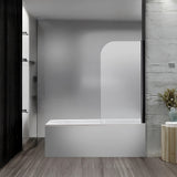 180 Degree Pivot Door 6mm Safety Glass Bath Shower Screen 800x1400mm By Della Francesca - Low Angle