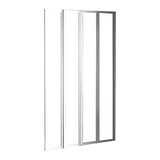 4 Fold Chrome Folding Bath Shower Screen Door Panel 1000 x 1400mm