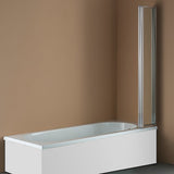 4 Fold Chrome Folding Bath Shower Screen Door Panel 1000 x 1400mm - Close-Up Angle