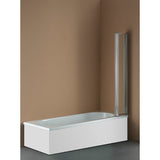 4 Fold Chrome Folding Bath Shower Screen Door Panel 1000 x 1400mm - Front View